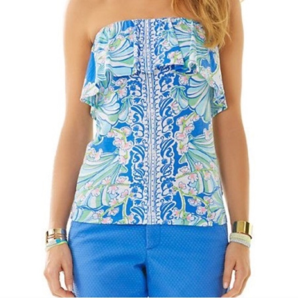 New Lily Pulitzer Wiley Strapless Top